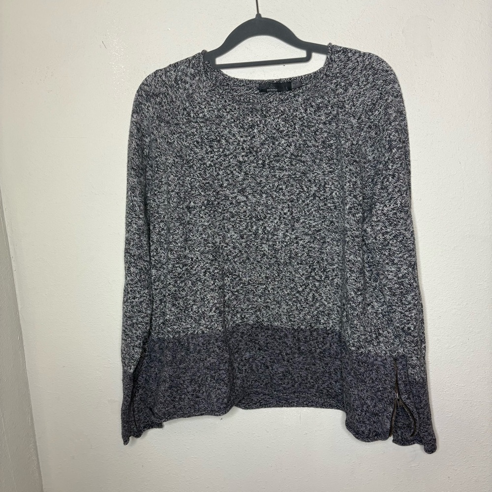 Prana Gray and Blue Knit Sweater Size Large